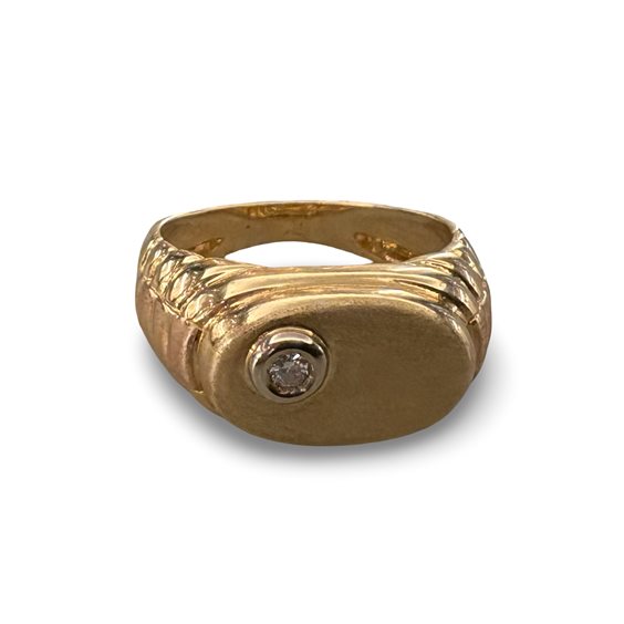 Anello Soranzo Gioielli Uomo in Oro giallo Diamante 0.06 Ct RT10440285 - RT10440285